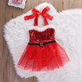 thumbnail image 3 of Nouvelle Barboteuse de Noël pour Nouveau-Né Bébé Fille, Tenue Robe Tutu en Tulle avec Père Noël, Costume, 3 of 5