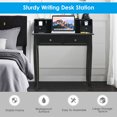 thumbnail image 4 of Costway Writing Desk Makeup Vanity Table Home Office Computer Desk 4 Drawer Black, 4 of 10