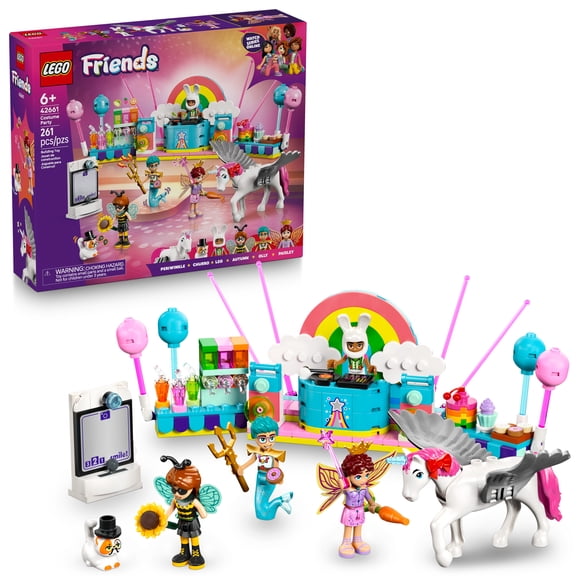 LEGO Friends La Fête Costumée avec la Licorne et la Fée, Ensemble de Construction de Jeu de Simulation 42661