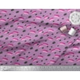thumbnail image 2 of Soimoi Purple Poly Georgette Fabric Brush Stroke Abstract Printed Fabric 1 Yard 52 Inch Wide, 2 of 3