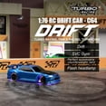 thumbnail image 3 of Turbo Racing 1:76 C64 Drift RC Car With Gyro Radio Full Proportional Remote Control Car Toys For Kids and Adults C61, 3 of 6