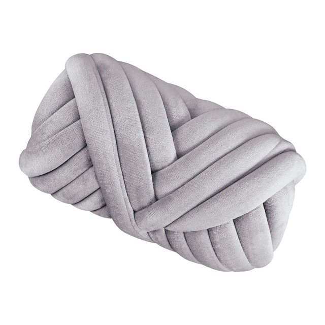 Becaristey Chunky Yarn Knitting for Arm Knit Soft 250G Yarn for DIY Rug Making Sweaters Light Gray 2.5cm 1Set