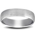 thumbnail image 1 of Palladium Wedding Band Mens Brushed Beveled Ring, 1 of 2