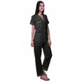 thumbnail image 3 of Moomaya Pajamas For Women Pj Set Printed Cotton Button Up Pajama Shirt Sleepwear, 3 of 6