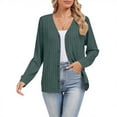 thumbnail image 2 of CFLVAEK Cardigan Sweaters for Women Ribbed Knit Button Down Loose Fitted Long Sleeve Cardigans Fall Trendy Cardigan Sweater Navy XL, 2 of 6