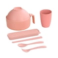 thumbnail image 2 of Yhmxh Kitchen Gadgets Kitchen Utensils Microwave Ramen Bowl Straw Tableware Students Large Capacity Noodle Bowl Set Home Office Workers Dormitory Convenient Noodle Bowl Spoon Lunch Box bowl bowl, 2 of 9