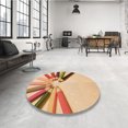 thumbnail image 4 of Ahgly Company Machine Washable Indoor Rectangle Transitional Orange Area Rugs, 3' x 5', 4 of 7