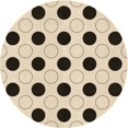 thumbnail image 1 of Ahgly Company Tapis d'Intérieur Ronds de Style Transitionnel Lavables à la Machine, Beige Blé, 3 Pieds Rond, 1 of 7