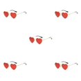 thumbnail image 2 of maskred PVC Heart-Shaped Glasses Non-Slide Silicone Nose Pads And Mulitple Colours For Chic Look Gold Metal red 5Set, 2 of 6