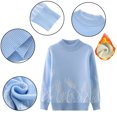 thumbnail image 3 of QUDDERR Pull-Over pour Filles et Garçons 2-13T, Col Rond, Tricot en Polaire, Épais, Automne Hiver, 3 of 9