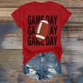 thumbnail image 2 of Charmgo Haut pour Femmes Tendance T-Shirts Jour de Match T-Shirt Imprimé 2D pour Femmes Manches Courtes Col Rond T-Shirt Mode Léger Doux Tenue Décontractée Vêtements pour Femmes Football Rouge TTTG, 2 of 4