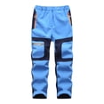 thumbnail image 1 of Kids Ski Pants - Patchwork Design with Pockets - Thicken Warm Trousers for Winter Outdoor Activities, 1 of 3