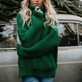 thumbnail image 1 of RKSTN Sweaters for Women Casual Solid Color Casual Thick Line Long Sleeve Turtleneck Sweater Fall Sweaters, 1 of 1