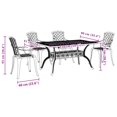 thumbnail image 4 of vidaXL 5 Piece Garden Dining Set White Cast Aluminium, 4 of 5
