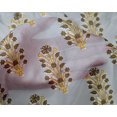 thumbnail image 4 of oneOone Silk Tabby Fabric Leaves & Floral Block Print Fabric By Yard 42 Inch Wide, 4 of 4