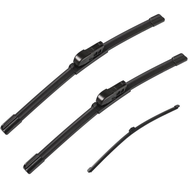 ORUYROP 24"+20" windshield wipers with 13" rear wiper blade set, designed for Audi Q5 2009-2017 and Audi SQ5 2014-2017, as well as Audi Q3 2019-2022 and Audi RS Q3 2021-2022. The pack includes three black wiper blades made of high-quality rubber, plastic, and zinc alloy, offering smooth, vibration-free wiping. Easy to install with no adapters required.