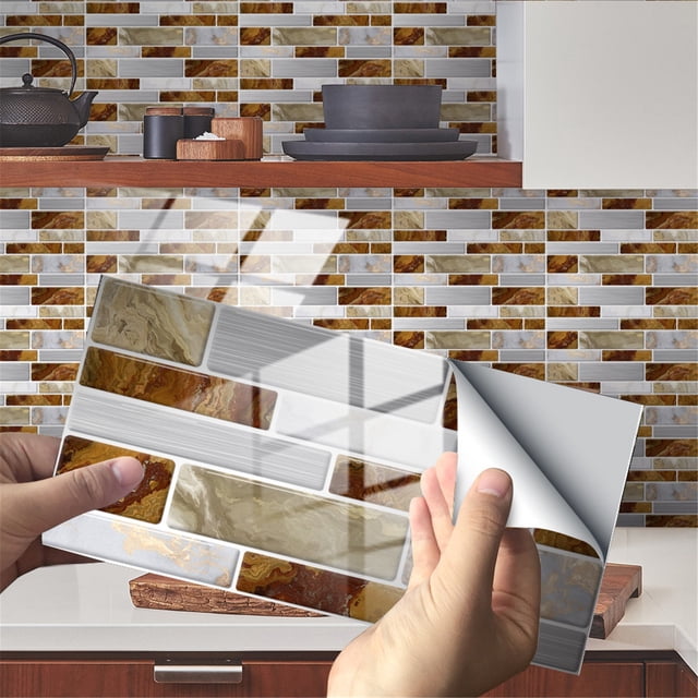 Vaidha Imitation Wall Tiles Crystal Film Tile Sticker Adhesive Floor Sticker Hot