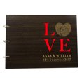 thumbnail image 1 of Couple mariage rustique nom gravé livre d'or personnalisé en bois Photo album Scrapbook, 1 of 6