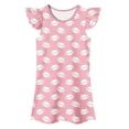 thumbnail image 1 of MIASHUI Robe de Princesse pour Tout-Petites Filles, Chemises de Nuit à Manches à Volants pour Filles, Pyjamas, Rose, 6-7 Ans, 1 of 2