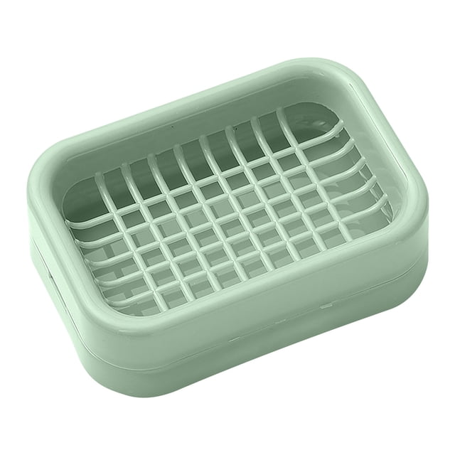 UsRHHA Double-Layer Soap Box with Drainage Tray, Household Bathroom Soap Holder Storage Rack, Ventilated Soap Dish Container