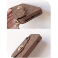 thumbnail image 4 of Wallet Case Compatible with iPhone, Pretty Luxury Bag Design, Purse Flip Card Pouch Cover Soft Silicone Case with Hand Holder Long Shoulder Strap(Brown,iPhone 11 Pro), 4 of 6