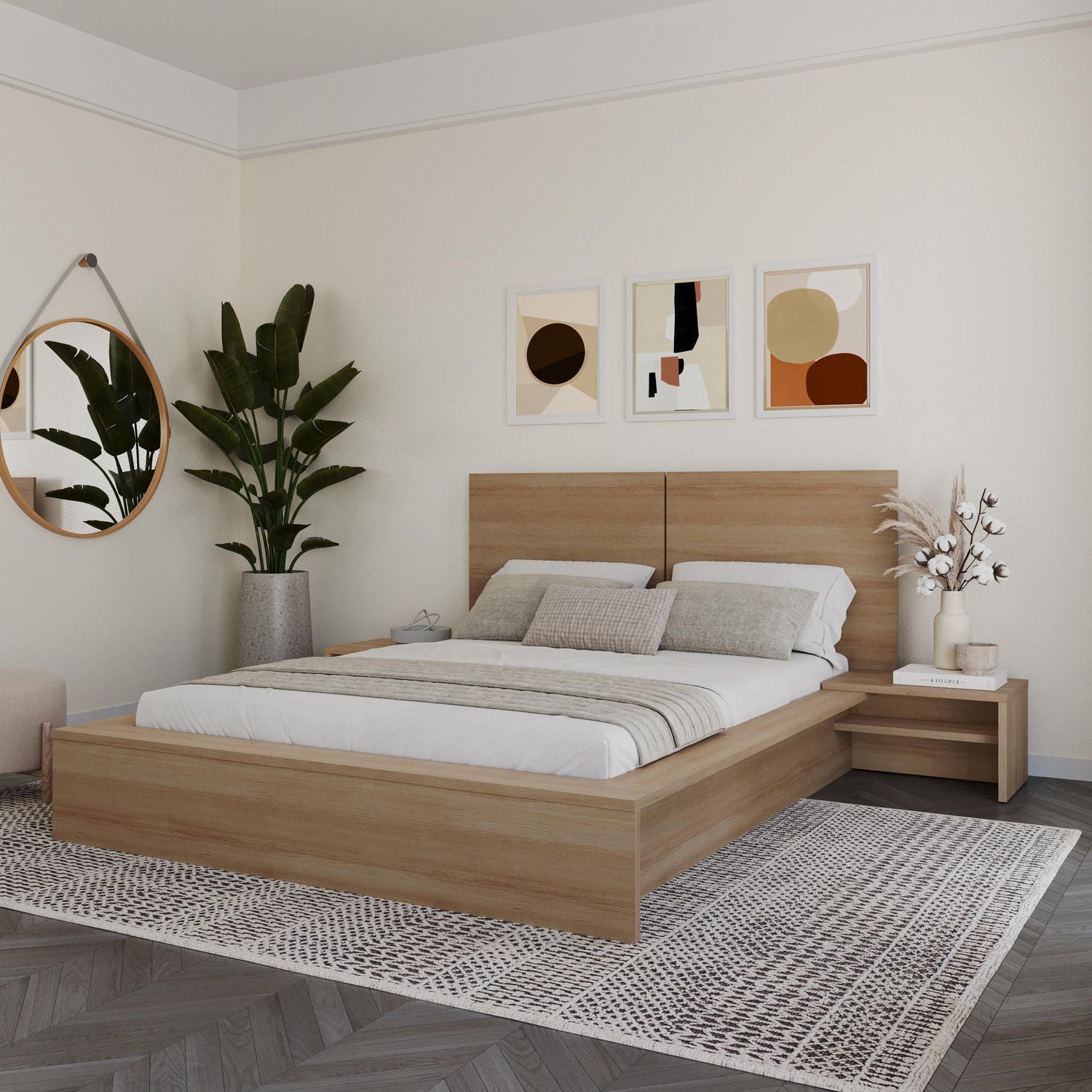 Marcy 4 Piece Bedroom Set with Bed
