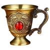 thumbnail image 1 of PEONAVET Wine Glass Household Metal White Wine Glass Alloy Pattern Gemstoned Decoration Classical Wineware Many Options To Choose From, 1 of 2