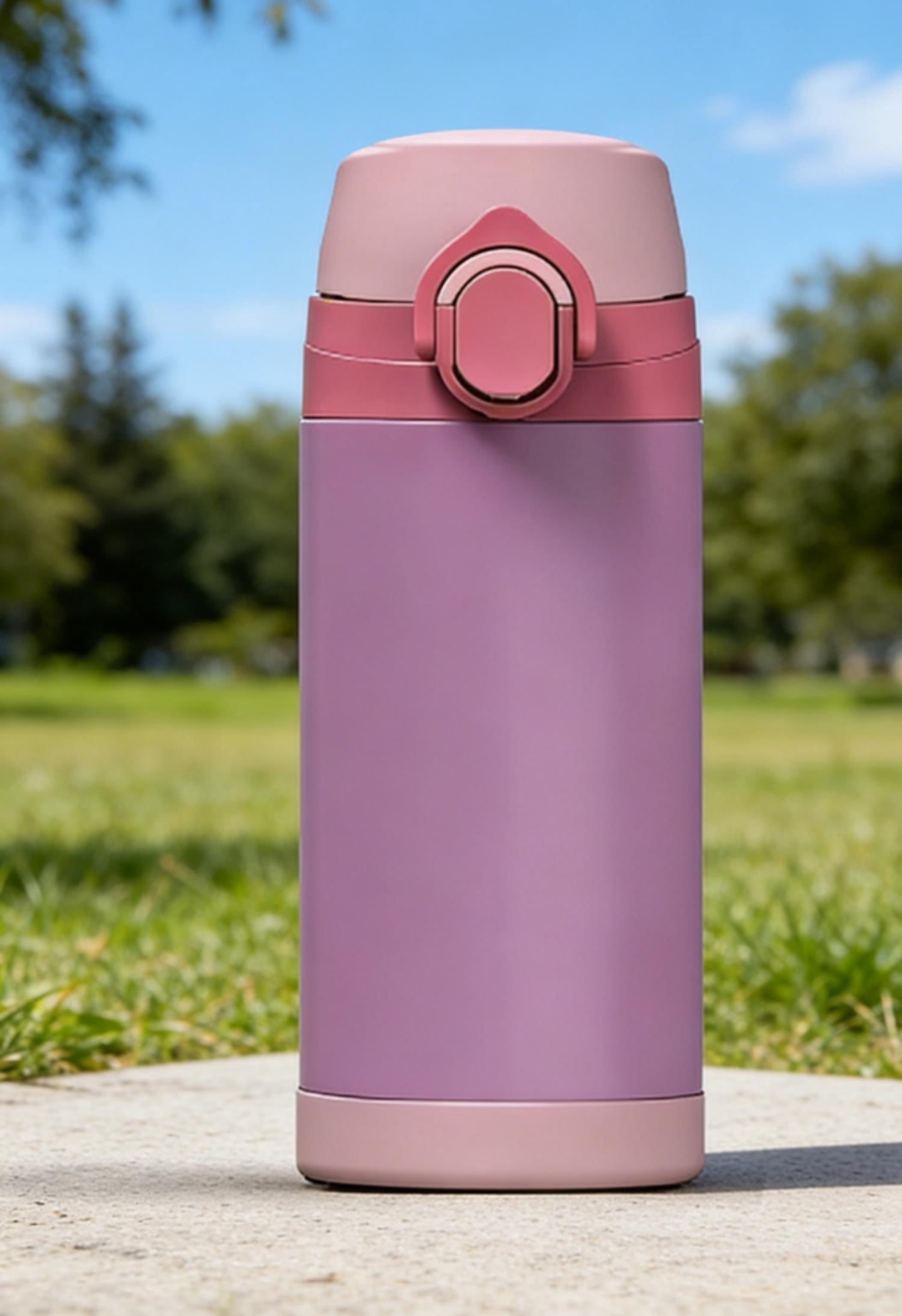 Mainstays enfants rose 12oz (355mL) en acier inoxydable isolé tasse pour filles, double mur SS304 tasse réutilisable, coupe de voyage résistante aux fuites