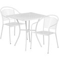 thumbnail image 2 of Commercial Grade 28" Square Gold Indoor-Outdoor Steel Patio Table Set with 2 Round Back Chairs, 2 of 4