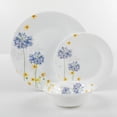 thumbnail image 1 of Ultra By Gibson Violet Floral 12 Piece Dinnerware Set, Decorated, Opal Tempered Glass, 1 of 5
