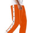 thumbnail image 4 of Faithtur Men's Tear Away Pants, Loose Fit Basketball Pants High Split Snap Button Sweatpants, 4 of 9