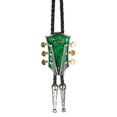 thumbnail image 1 of Langgg Guitare de Musique Country Mode Western Cowboy Rodeo Bolo Tie bola Vert, 1 of 4