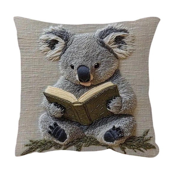Qiweii Taie d'Oreiller Imprimée d'Animaux Mignons, Housse de Coussin Décorative Adorable, Housse de Coussin de Décoration pour Chambre, Maison, Sofa, Canapé