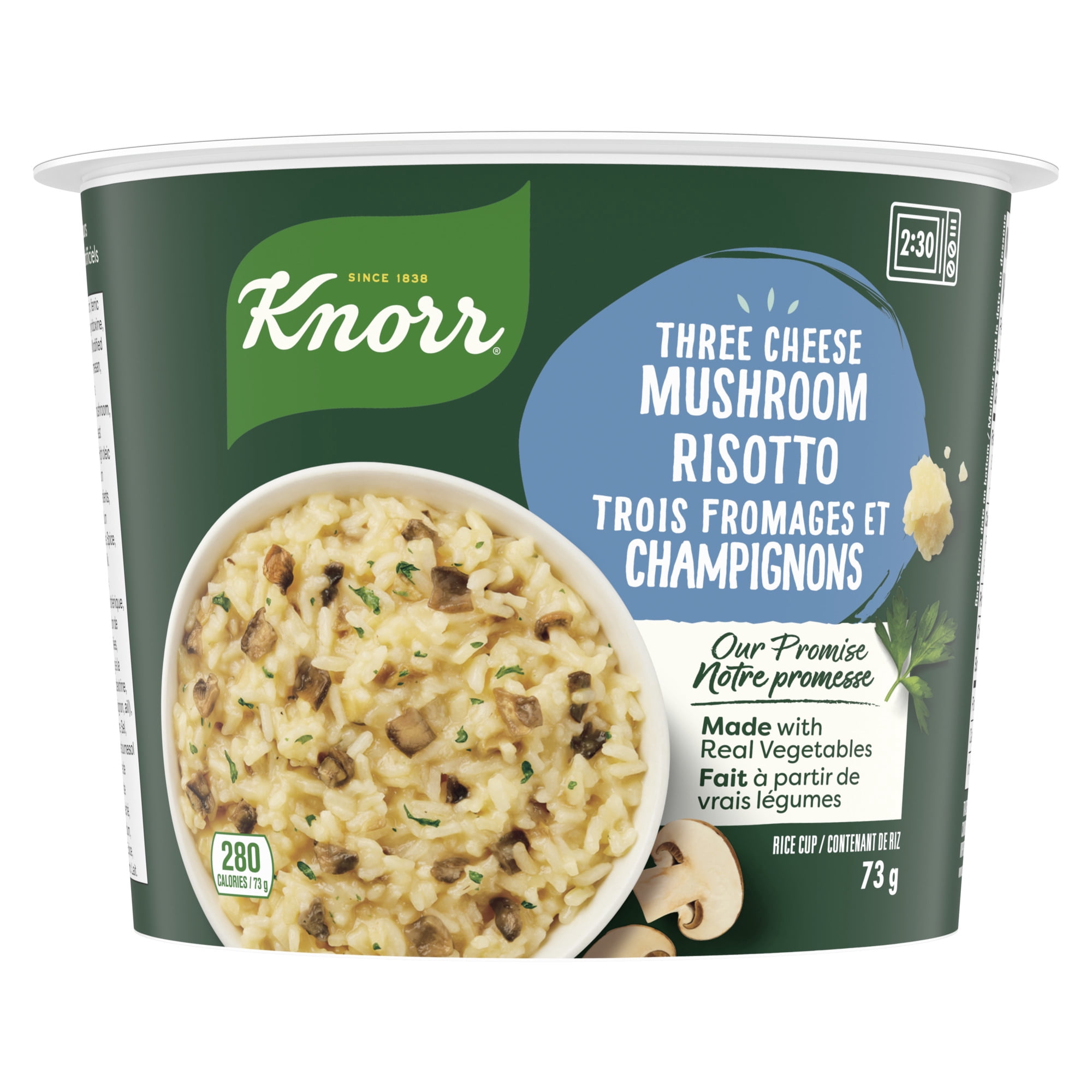 Contenant de Riz Knorr  Risotto Trois Fromages et Champignons
