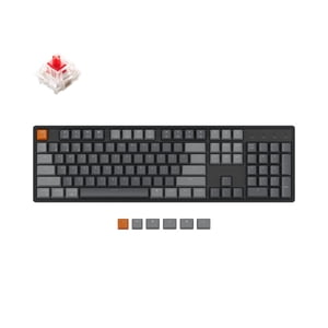 Keychron K10 Taille complète 104 Clés Bluetooth Wireless/USB Clavier de jeu mécanique filaire pour Mac avec Gateron G Pro Red Switch/RGB Backlight/Multidasking Computer Keyboar