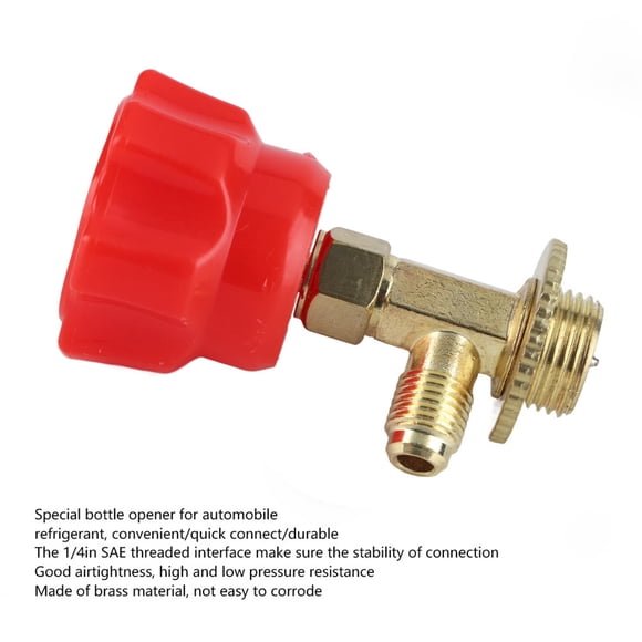 Ouvre-bouteille Réfrigérant en Laiton à Filetage SAE de 1 Ou 4 Po, R134 Ou R22, 2 Styles, Applicable à R22 R600 R134 Ouverture pour Petits Réfrigérants en Conserve avec une Finition Soignée et Stable