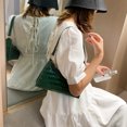 thumbnail image 4 of FunnyBeans Retro Classic Clutch Shoulder Bag with Zipper Closure for Female, Green, 4 of 9