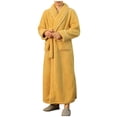 thumbnail image 4 of Timegard Womens Robe Soft Warm Fleece Bathrobe Solid Color Fall Winter Casual Loose Comfy Nightgowns, 4 of 6