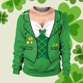 thumbnail image 2 of PMUYBHF Homme Hommes Chandails à Capuchon Chandail Homme Printemps et Automne Grande Fleur Tout Imprimé Manches Longues Col Rond Sans Capuche Floral Tendance Mode Chandail de Base Chandails pour Hommes Sans Capuchon, 2 of 6