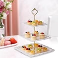 thumbnail image 1 of shyuyusa Square Three Layer Fruit Plate, Multi Layer Food Display Tray, Household Living Room Tea Table Snack Storage Holder, 1 of 6