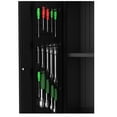 thumbnail image 4 of Ourlova Garage Storage Cabinet 72 Inch Locking Wheels Pegboard 4 Adjustable Shelves Black, 4 of 5