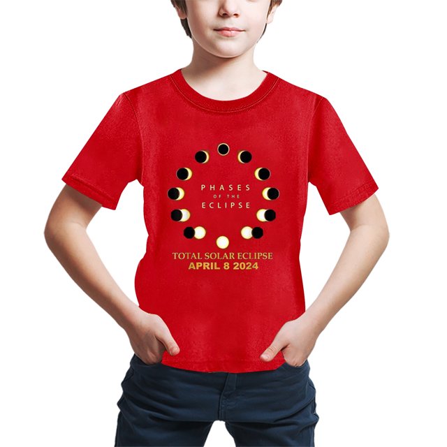 B91xZ T-Shirt Graphique à Manches Courtes pour Garçons, Rouge 3-4 Ans