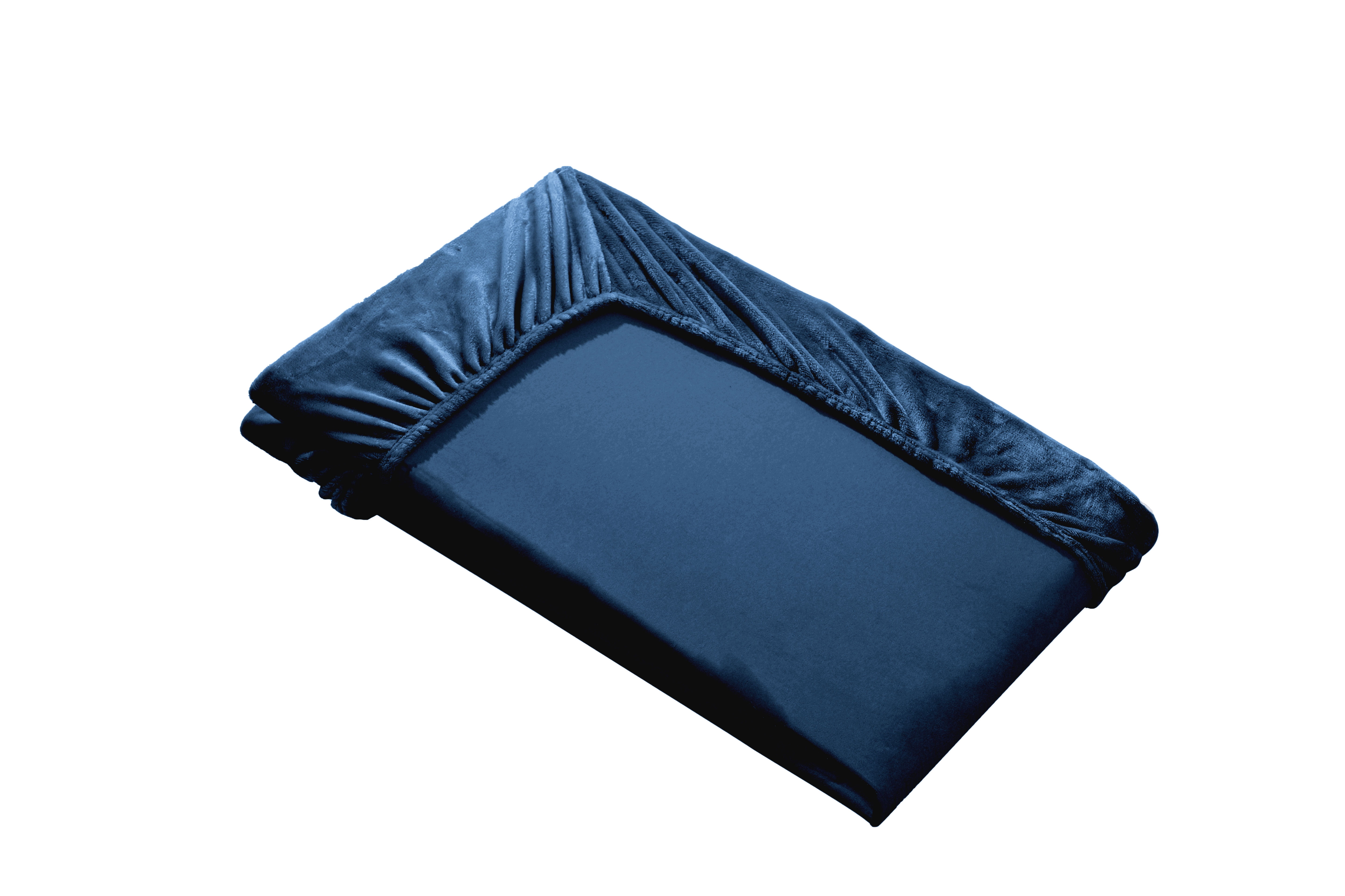 Swift Home Drap-housse de luxe 1 pièce en flanelle peluche, ultra-doux, poche profonde, chaleur toutes saisons, lit simple (Twin), Marine