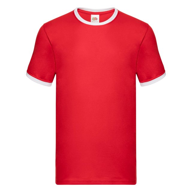Fruit of the Loom T-Shirt à Col Contrastant pour Hommes