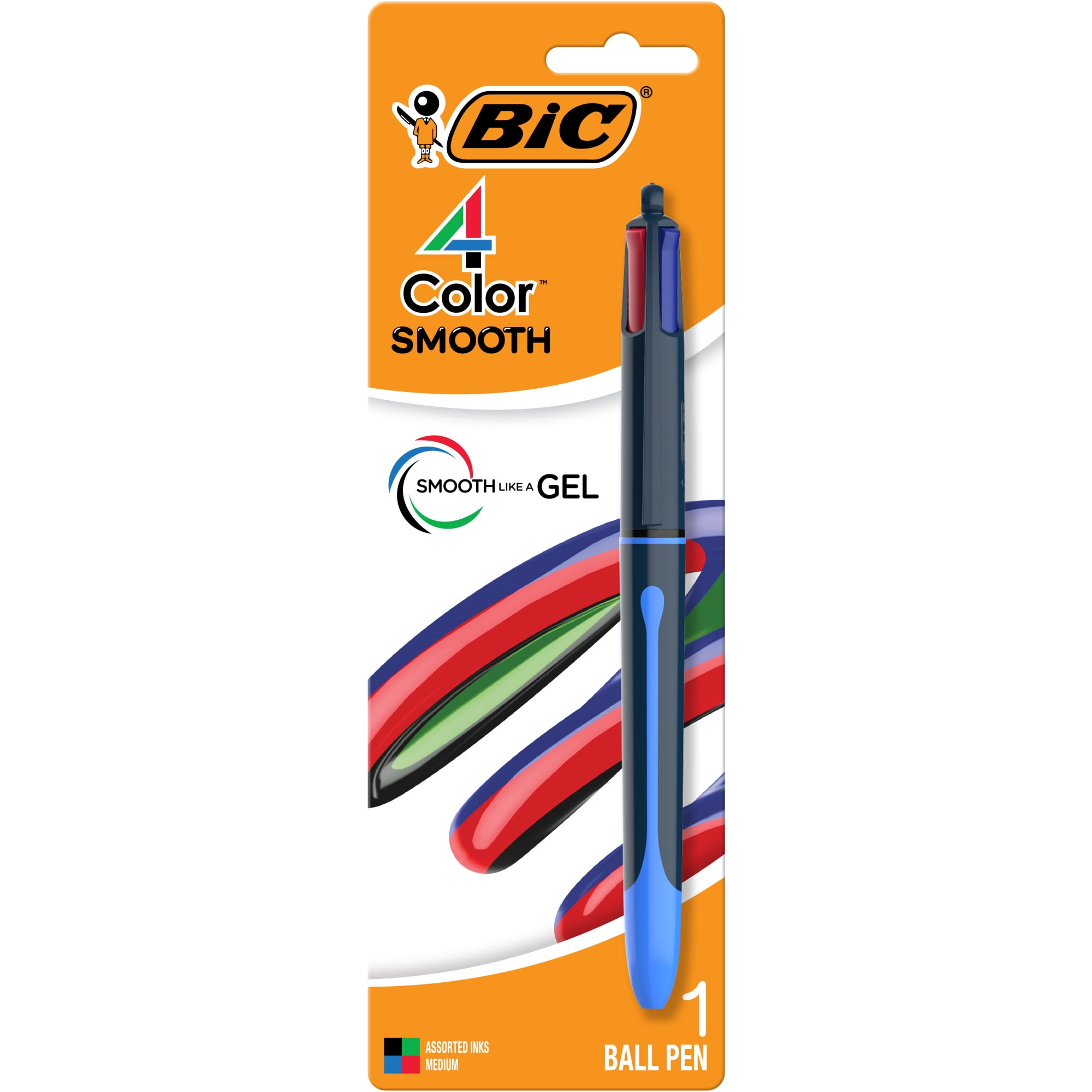 BIC 4-Color Smooth Retractable Ballpoint Pens