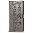 thumbnail image 3 of Étui à Rabat pour FOXDOCK OPPO A52 / A72 / A92, Étui à Rabat en Cuir PU Gaufré Chat et Chien avec Fentes pour Cartes, Support, 3 of 6
