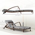 thumbnail image 3 of Outsunny Chaise Longue de Patio en Osier, 2 Pcs, Dossier Réglable à 5 Positions, Gris, 3 of 10