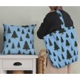 thumbnail image 5 of Soimoi Blue Georgette Viscose Fabric Deodar Cedar Tree Decor Fabric Printed Yard 42 Inch Wide, 5 of 5