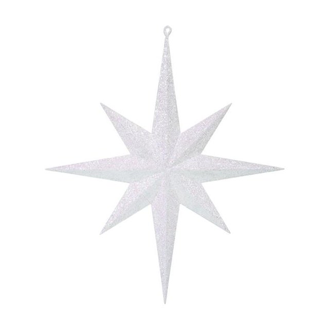 Vickerman M167511 15.75 Po. Ornement Étoile Pailletée Blanche Bethlehem