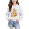 thumbnail image 2 of Cowsor Chandails pour Filles Enfants Mignon Graphique Col Rond Chandail à Enfiler Hauts Noël Manches Longues Chemises de Fête, 2 of 6